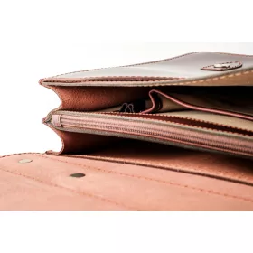    Blázek & Anni: Dvojkomorová nostalgická pánska kožená aktovka 39 x 28,5 cm