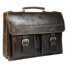    Akordeónová sťahovacia kožená pánska aktovka 42 x 30 cm.