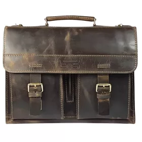    Akordeónová sťahovacia kožená pánska aktovka 42 x 30 cm.