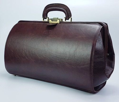  Veľká kožená lekárska taška Blazek&Anni bordovej farby 41x18x24 cm