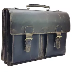    Obrovská dvojkomorová, sťahovacia pánska kožená aktovka 45 x 31,5 cm.