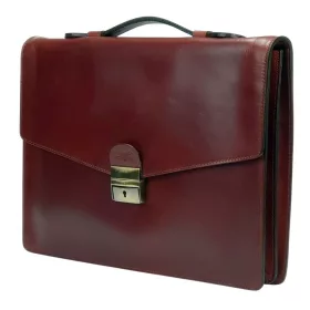  Pánska kožená aktovka, aktovka s posuvným uchom