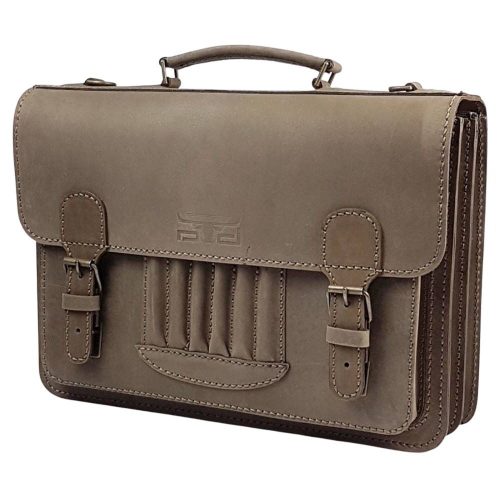  Pánska aktovka z byvolej kože so šiestimi držiakmi na perá, 41 x 29 cm.