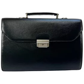  Malá dámska kožená aktovka čiernej farby