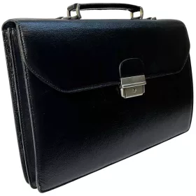  Malá dámska kožená aktovka čiernej farby