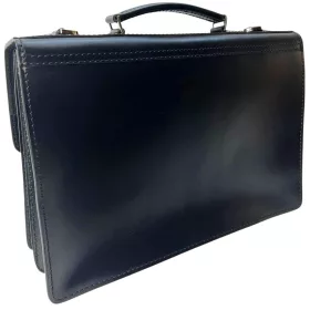    Blázek a Anni Corner zdobená pánska čierna kožená aktovka 38,5 x 25,5 cm