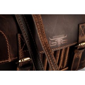    Blázek&Anni: Vyťahovacia pánska kožená aktovka s ozdobou päty