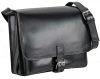  Pánska čierna kožená bočná taška Messenger 36x29 cm