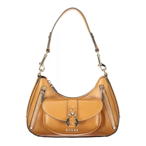  Dámska kabelka cez rameno Guess v koňakovo hnedej farbe 27 x 18 x 7 cm