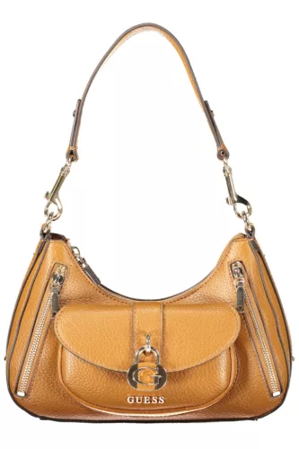  Dámska kabelka cez rameno Guess v koňakovo hnedej farbe 27 x 18 x 7 cm