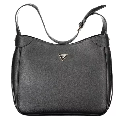  Čierna dámska kabelka cez rameno Guess Jeans, bočná taška 32 x 27 x 10 cm
