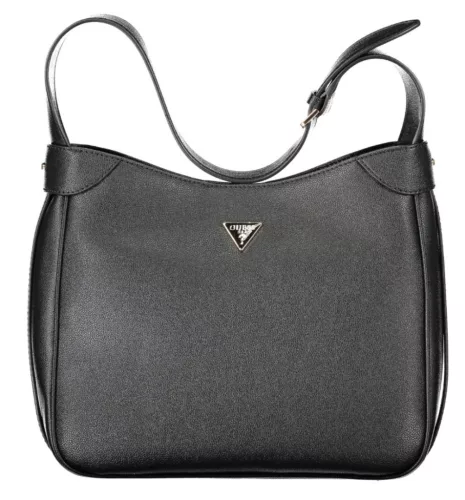  Čierna dámska kabelka cez rameno Guess Jeans, bočná taška 32 x 27 x 10 cm