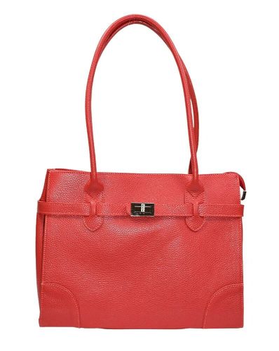  Bonacci Cinzia červená talianska kožená dámska kabelka, taška cez rameno