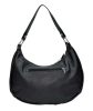 Bonacci Adrina Talianska dámska čierna kožená taška cez rameno, kabelka