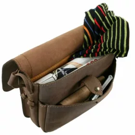    Dámska lovecká taška z byvolej kože Blázek a Anni, taška cez rameno 32x20 cm