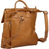  Burkely Just Jolie koňak dámsky kožený batoh, bočná taška, taška na notebook 33 x 31 cm