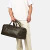  Kožená cestovná taška Burkely Minimal Mason tmavozelená 58 x 29 cm