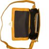  Dámska kožená taška cez rameno Burkely Secret Sage okrovo-žltej farby