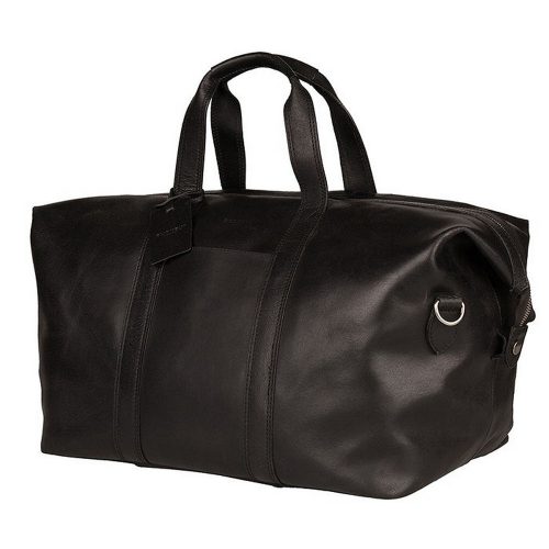  Čierna kožená cestovná taška Burkely Vintage Sem Weekender