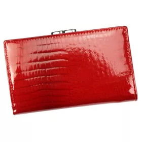    Cavaldi malá, vzorovaná červená dámska lakovaná peňaženka 14,5×9 cm