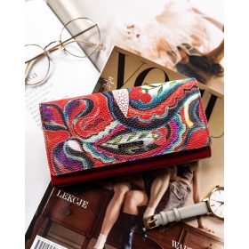    Cavaldi veľká, vzorovaná červená dámska peňaženka 19×10 cm