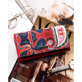    Cavaldi veľká, vzorovaná červená dámska peňaženka 19×10 cm