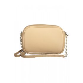    Dámska kožená kabelka cez rameno Patrizia Pepe krémovej farby 22 x 16 x 7 cm