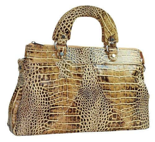  Rialto talianska dámska kabelka z krokodílej kože 40 x 24,5 cm