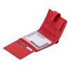  Vybraná dámska hodvábne lesklá červená kožená peňaženka so širokým remienkom