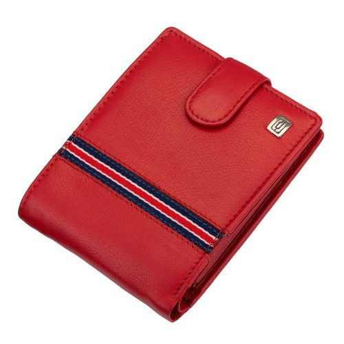  Výberová saténová červená kožená peňaženka so širokým remienkom