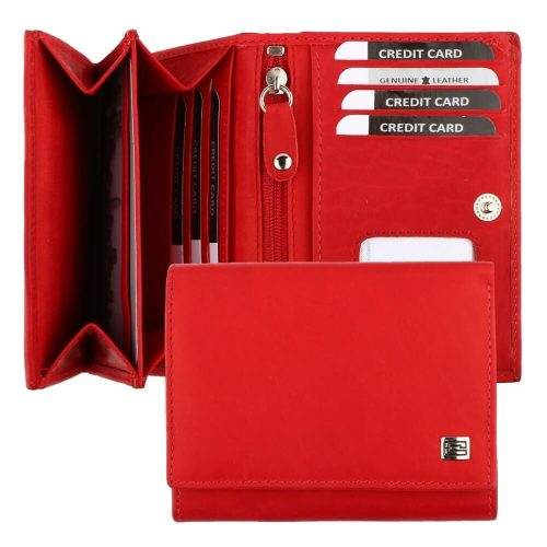  Výber dámskej koženej lakovanej peňaženky červenej farby