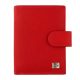  Výberový červený kožený komplexný remienok na karty, peňaženku