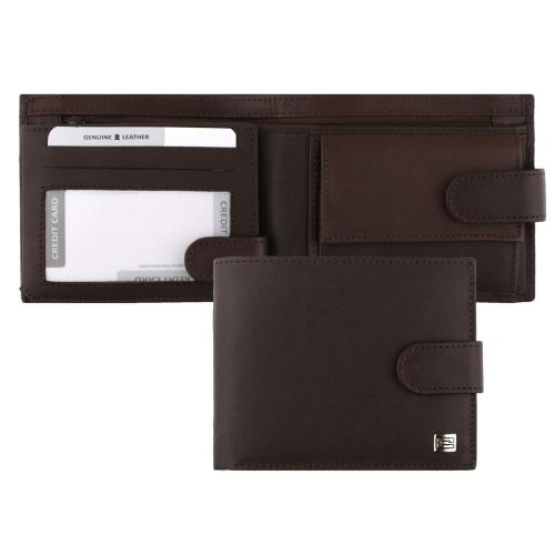  Výber kompaktnej hnedej koženej peňaženky 12 x 9,5 cm