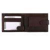  Výber kompaktnej hnedej koženej peňaženky 12 x 9,5 cm