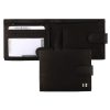  Výber kompaktnej koženej čiernej peňaženky 12 x 9,5 cm