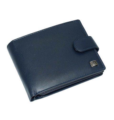  Výber kompaktnej koženej tmavomodrej peňaženky 12 x 9,5 cm