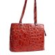  Dámska kožená kabelka cez rameno so vzorom Rialto red croc 30 x 24,5 cm