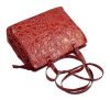  Dámska kožená kabelka cez rameno so vzorom Rialto red croc 30 x 24,5 cm