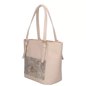    Karen Oliwia čierno-grafitová dámska vláknitá kožená kabelka, taška cez rameno