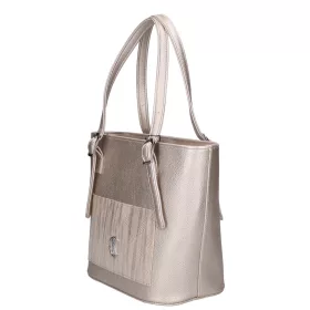    Karen Oliwia čierno-grafitová dámska vláknitá kožená kabelka, taška cez rameno