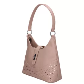    Karen Oliwia čierno-grafitová dámska vláknitá kožená kabelka, taška cez rameno