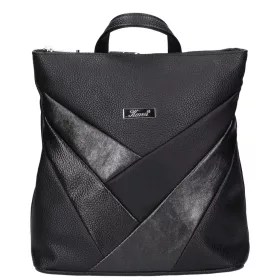    Karen Oliwia čierno-grafitová dámska vláknitá kožená kabelka, taška cez rameno