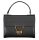  Dámska čierna kožená kabelka Coccinelle, taška cez rameno 21,5 x 15,5 x 3 cm