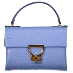    Dámska kožená kabelka Coccinelle svetlomodrá 22 x 18 x 5 cm