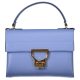  Dámska kožená kabelka Coccinelle svetlomodrá 22 x 18 x 5 cm