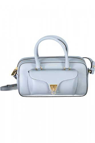  Dámska kožená crossbody kabelka Coccinelle svetlomodrá 22 x 14,5 x 8,5 cm