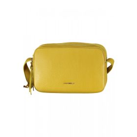   Žltá dámska kožená crossbody kabelka Coccinelle, taška cez rameno 23 x 15 x 9 cm