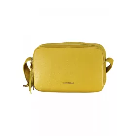    Žltá dámska kožená crossbody kabelka Coccinelle, taška cez rameno 23 x 15 x 9 cm