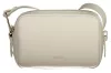  Dámska kožená kabelka Coccinelle, biela, crossbody, 22 x 13 x 10 cm