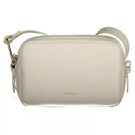    Dámska kožená kabelka Coccinelle, biela, crossbody, 22 x 13 x 10 cm